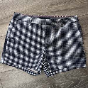 Tommy Hilfiger Women's 10 Chino Shorts Blue And White Gingham Coastal